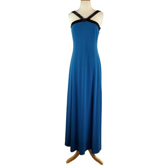 Laundry by Shelli Segal Blue Ball Gown Size 4 Formal Event Maxi Dress Glam NWT - Picture 1 of 13